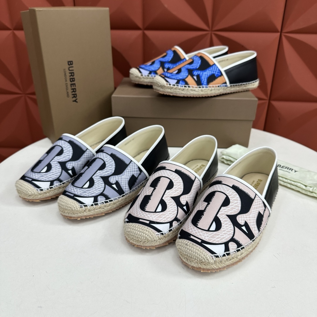 💋💍B家 渠道出口公司级订单 春夏季新品 草编渔夫鞋来袭 踏青春季必备鞋,鞋面采用原版棉质格纹帆布/彩印