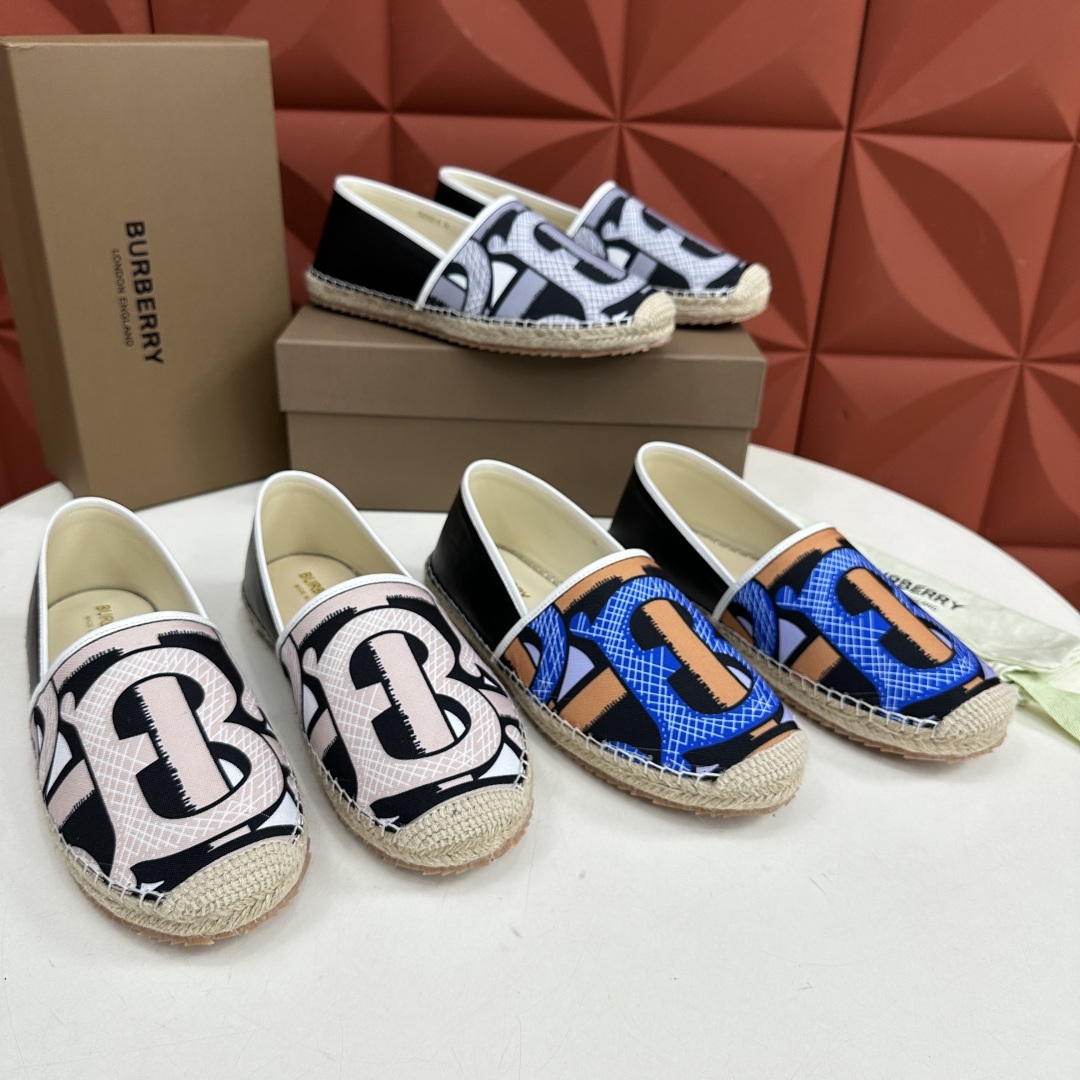 💋💍B家 渠道出口公司级订单 春夏季新品 草编渔夫鞋来袭 踏青春季必备鞋,鞋面采用原版棉质格纹帆布/彩印