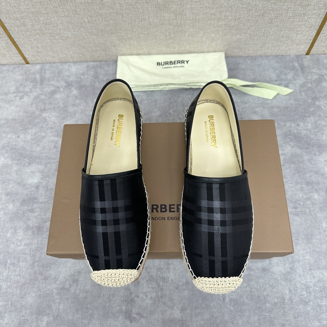 💋💍B家 渠道出口公司级订单 春夏季新品 草编渔夫鞋来袭 踏青春季必备鞋,鞋面采用原版棉质格纹帆布/彩印