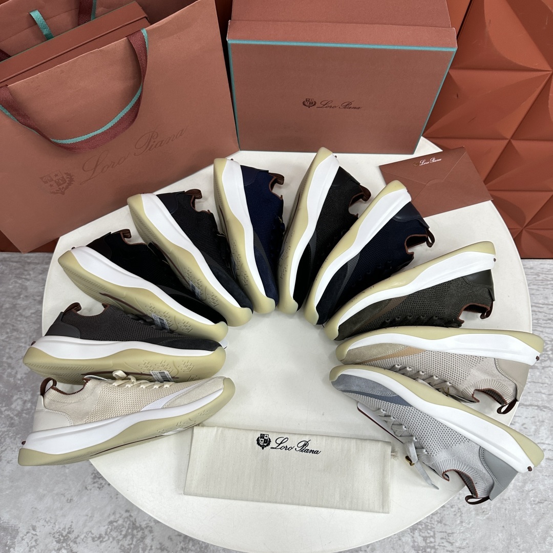 💋💍LP 家新品运动鞋 Loro Pian* 诺悠*翩雅 Week End Walk 男士飞
