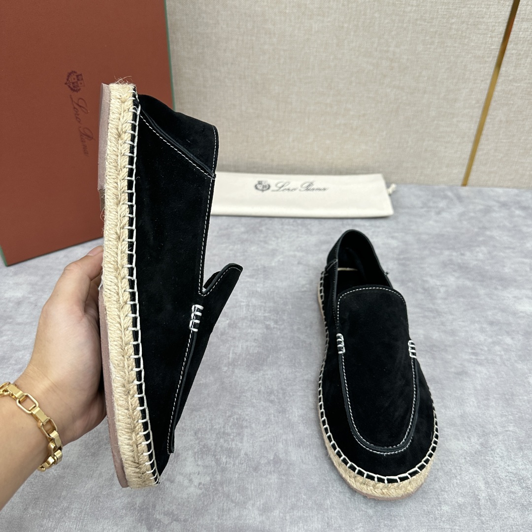 💋💍LP家新品 Loro Pian* 诺悠*翩雅 休闲一脚蹬乐福鞋男士渔夫鞋 选用磨砂牛皮手