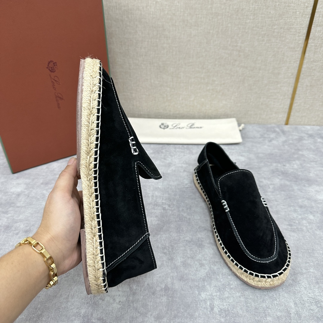 💋💍LP家新品 Loro Pian* 诺悠*翩雅 休闲一脚蹬乐福鞋男士渔夫鞋 选用磨砂牛皮手