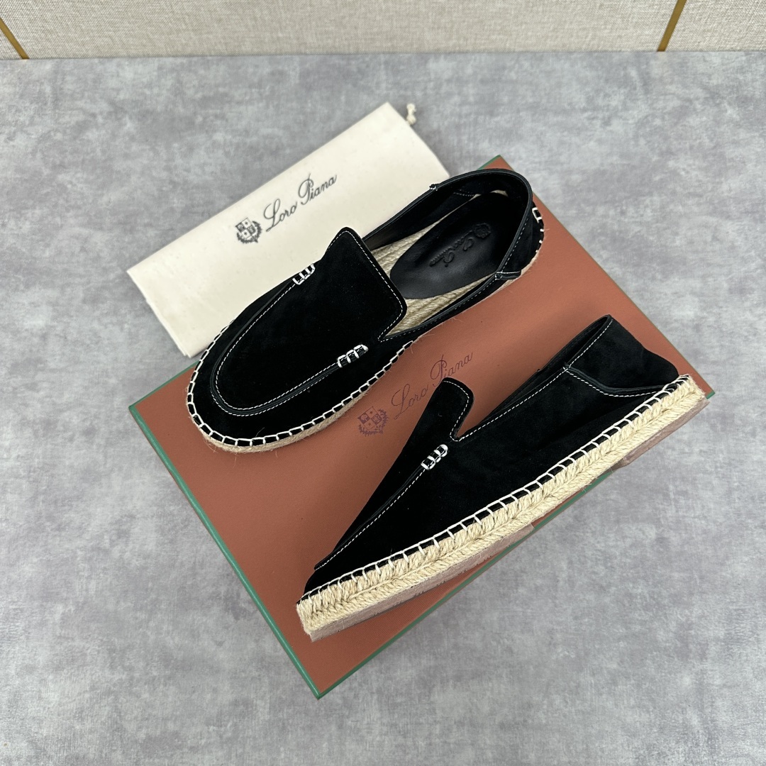 💋💍LP家新品 Loro Pian* 诺悠*翩雅 休闲一脚蹬乐福鞋男士渔夫鞋 选用磨砂牛皮手