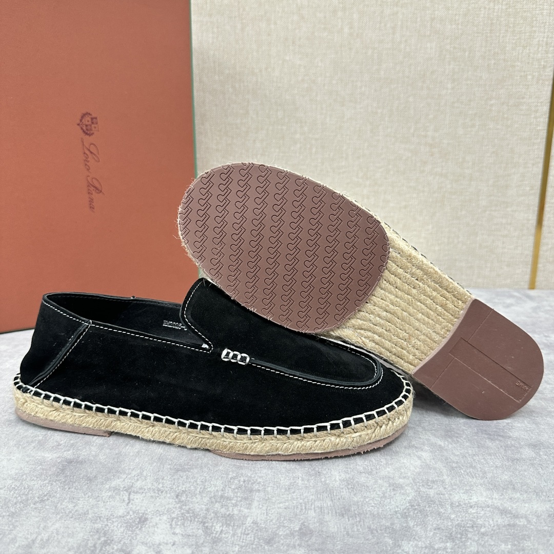 💋💍LP家新品 Loro Pian* 诺悠*翩雅 休闲一脚蹬乐福鞋男士渔夫鞋 选用磨砂牛皮手