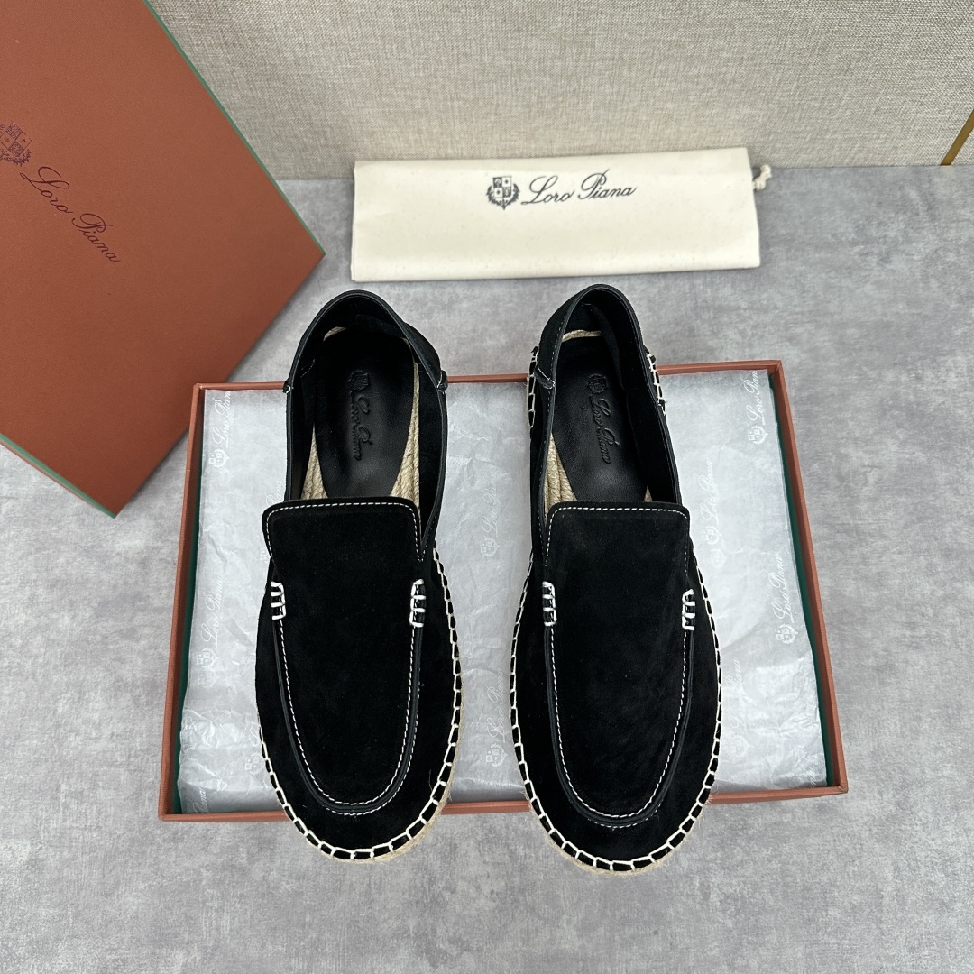 💋💍LP家新品 Loro Pian* 诺悠*翩雅 休闲一脚蹬乐福鞋男士渔夫鞋 选用磨砂牛皮手
