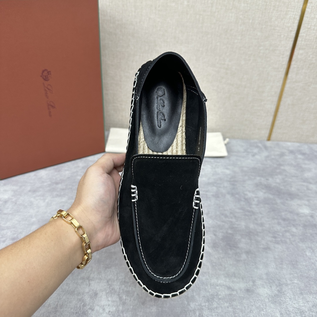💋💍LP家新品 Loro Pian* 诺悠*翩雅 休闲一脚蹬乐福鞋男士渔夫鞋 选用磨砂牛皮手
