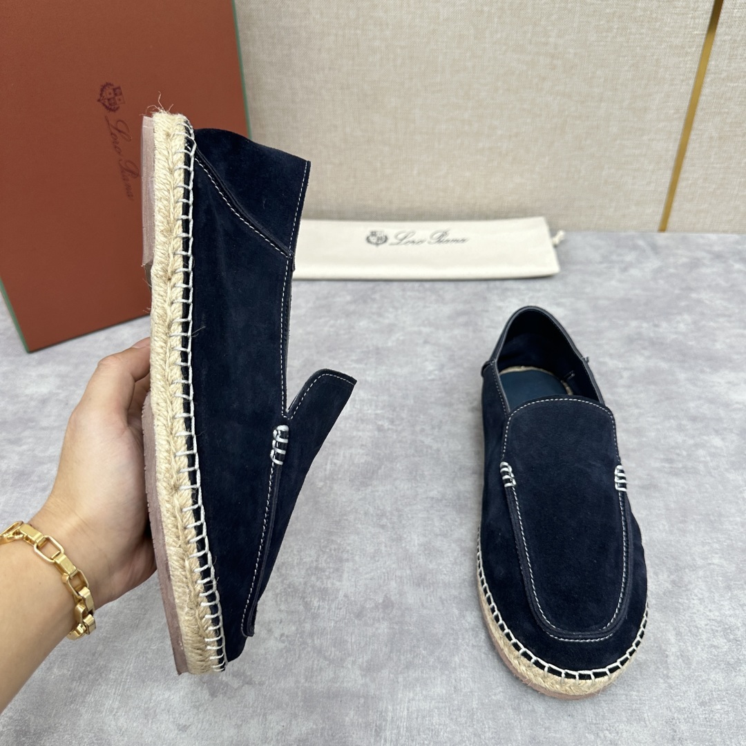 💋💍LP家新品 Loro Pian* 诺悠*翩雅 休闲一脚蹬乐福鞋男士渔夫鞋 选用磨砂牛皮手