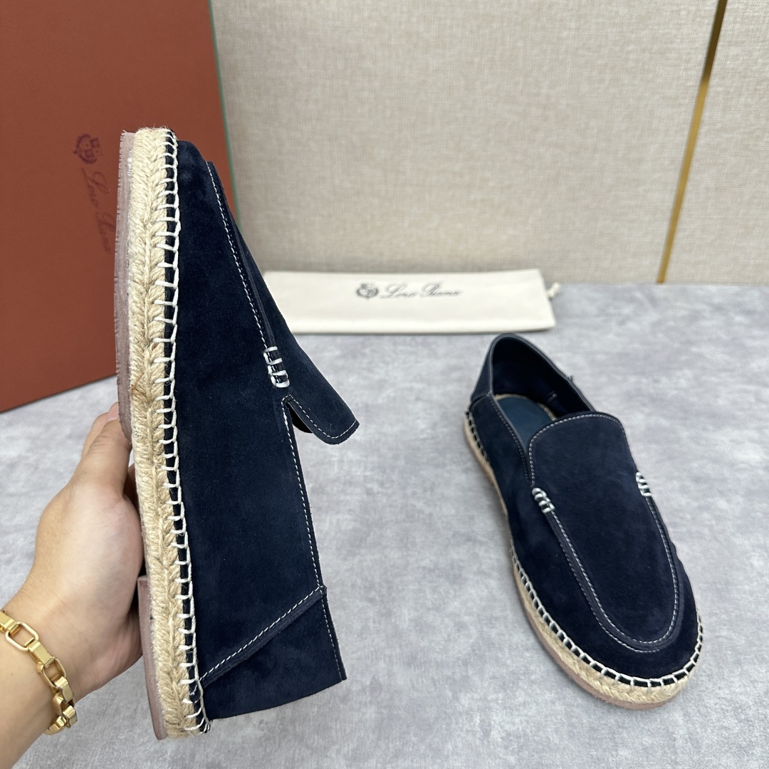 💋💍LP家新品 Loro Pian* 诺悠*翩雅 休闲一脚蹬乐福鞋男士渔夫鞋 选用磨砂牛皮手