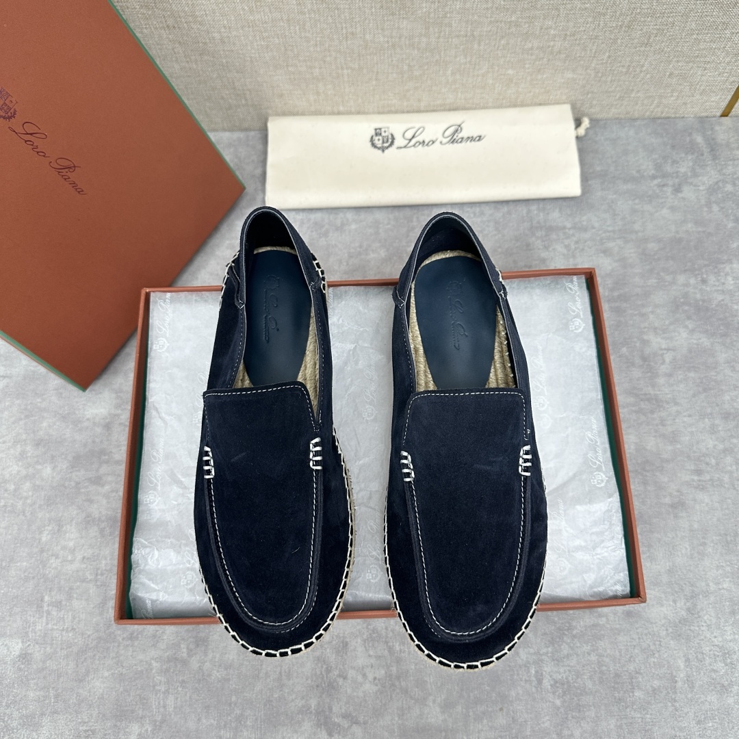💋💍LP家新品 Loro Pian* 诺悠*翩雅 休闲一脚蹬乐福鞋男士渔夫鞋 选用磨砂牛皮手