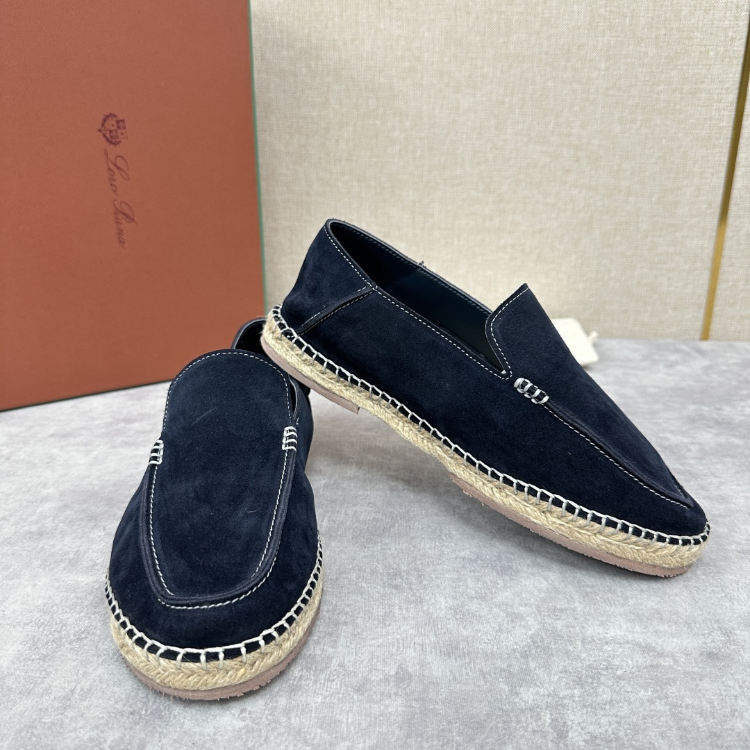💋💍LP家新品 Loro Pian* 诺悠*翩雅 休闲一脚蹬乐福鞋男士渔夫鞋 选用磨砂牛皮手