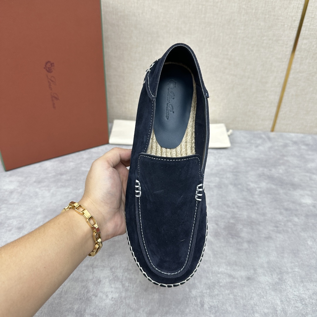 💋💍LP家新品 Loro Pian* 诺悠*翩雅 休闲一脚蹬乐福鞋男士渔夫鞋 选用磨砂牛皮手
