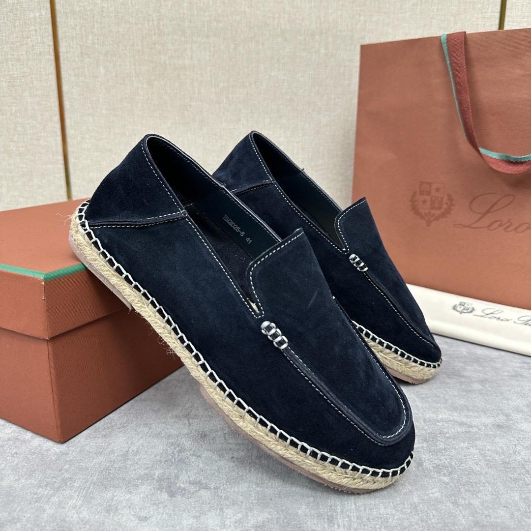 💋💍LP家新品 Loro Pian* 诺悠*翩雅 休闲一脚蹬乐福鞋男士渔夫鞋 选用磨砂牛皮手