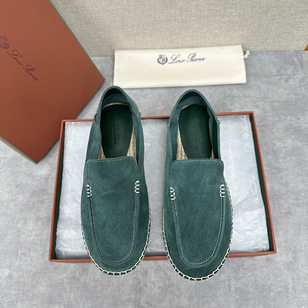 💋💍LP家新品 Loro Pian* 诺悠*翩雅 休闲一脚蹬乐福鞋男士渔夫鞋 选用磨砂牛皮手