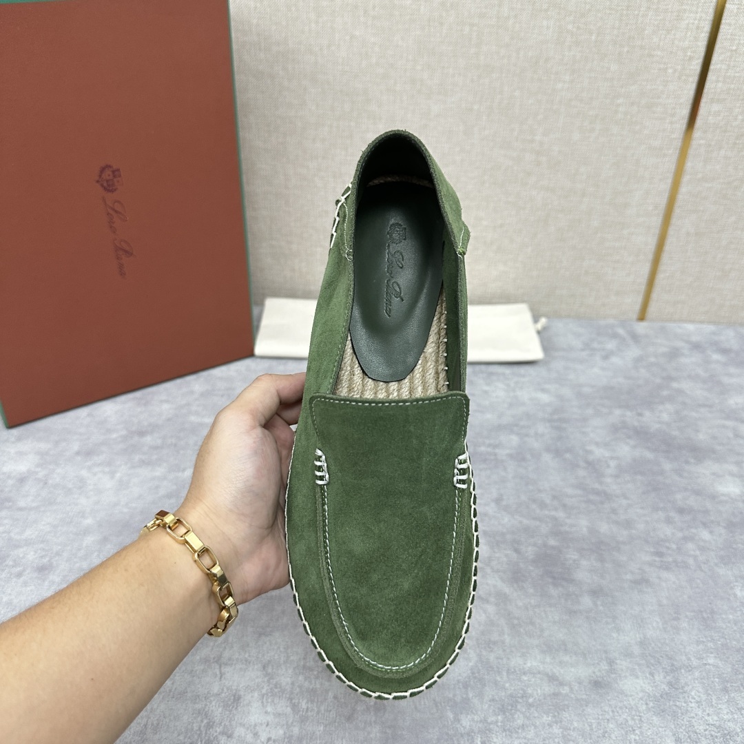 💋💍LP家新品 Loro Pian* 诺悠*翩雅 休闲一脚蹬乐福鞋男士渔夫鞋 选用磨砂牛皮手
