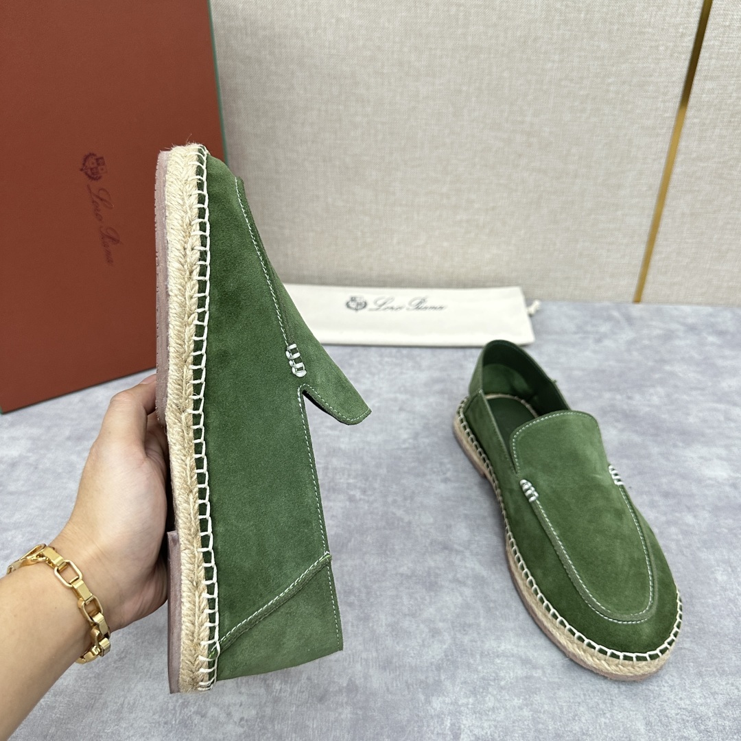 💋💍LP家新品 Loro Pian* 诺悠*翩雅 休闲一脚蹬乐福鞋男士渔夫鞋 选用磨砂牛皮手