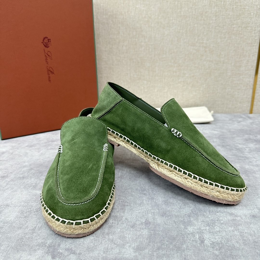 💋💍LP家新品 Loro Pian* 诺悠*翩雅 休闲一脚蹬乐福鞋男士渔夫鞋 选用磨砂牛皮手