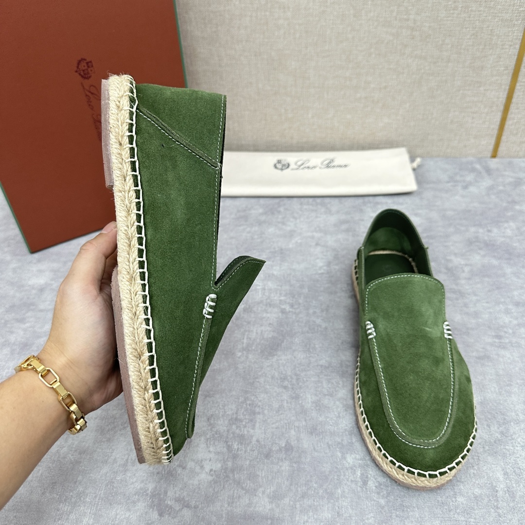 💋💍LP家新品 Loro Pian* 诺悠*翩雅 休闲一脚蹬乐福鞋男士渔夫鞋 选用磨砂牛皮手