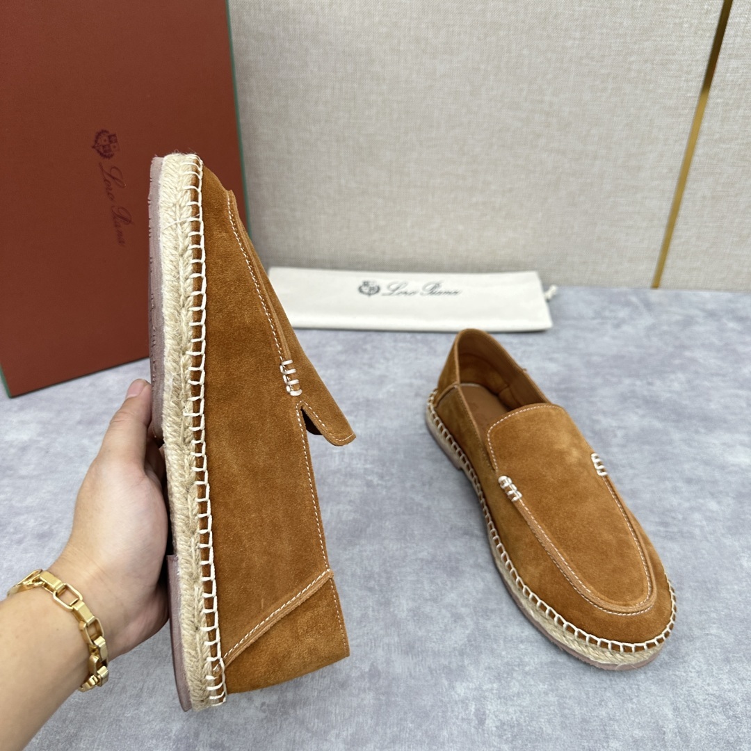 💋💍LP家新品 Loro Pian* 诺悠*翩雅 休闲一脚蹬乐福鞋男士渔夫鞋 选用磨砂牛皮手