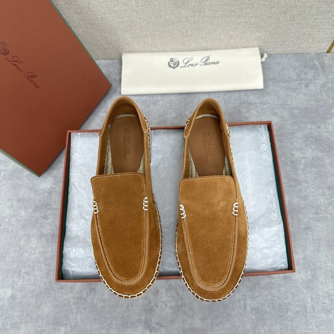 💋💍LP家新品 Loro Pian* 诺悠*翩雅 休闲一脚蹬乐福鞋男士渔夫鞋 选用磨砂牛皮手
