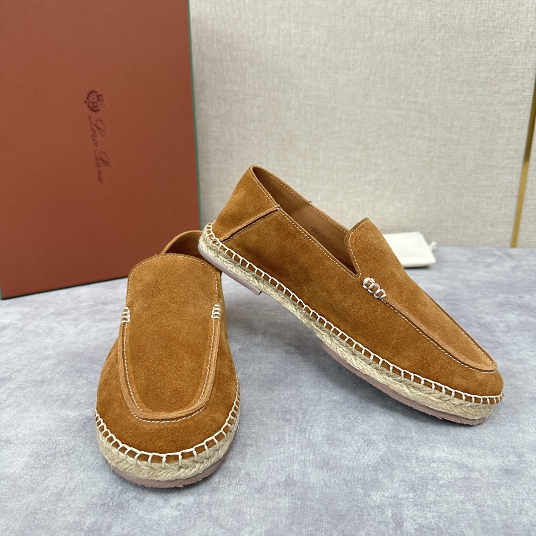 💋💍LP家新品 Loro Pian* 诺悠*翩雅 休闲一脚蹬乐福鞋男士渔夫鞋 选用磨砂牛皮手