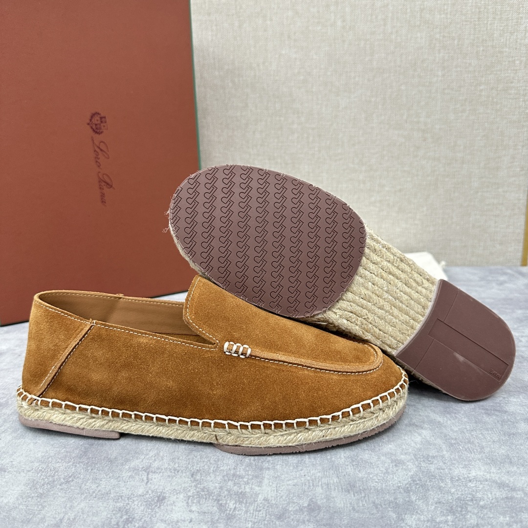 💋💍LP家新品 Loro Pian* 诺悠*翩雅 休闲一脚蹬乐福鞋男士渔夫鞋 选用磨砂牛皮手