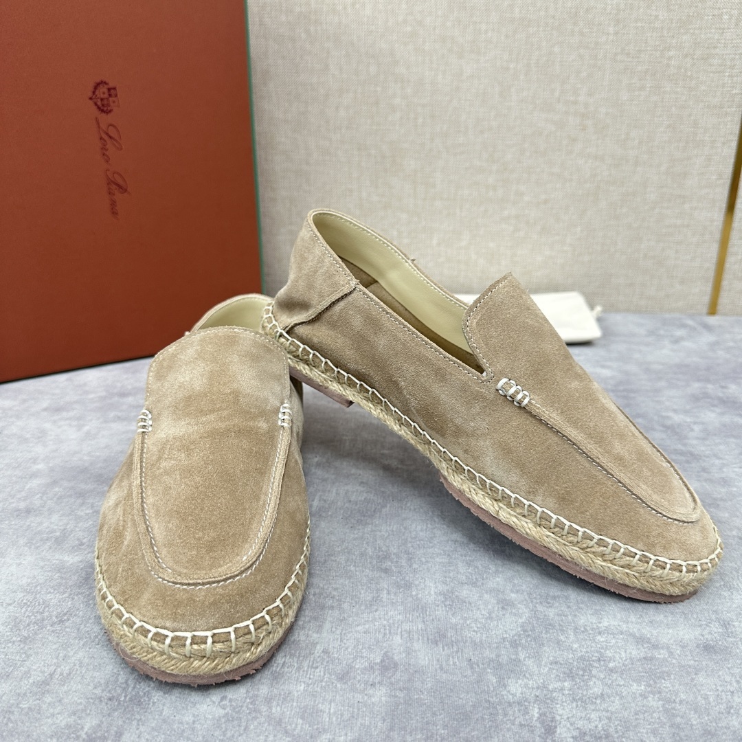 💋💍LP家新品 Loro Pian* 诺悠*翩雅 休闲一脚蹬乐福鞋男士渔夫鞋 选用磨砂牛皮手