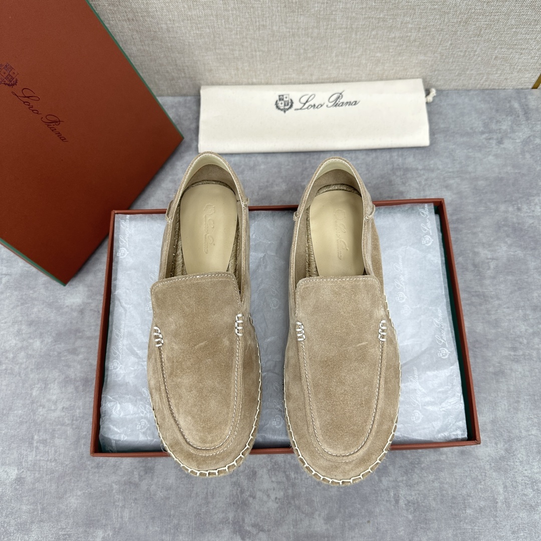 💋💍LP家新品 Loro Pian* 诺悠*翩雅 休闲一脚蹬乐福鞋男士渔夫鞋 选用磨砂牛皮手