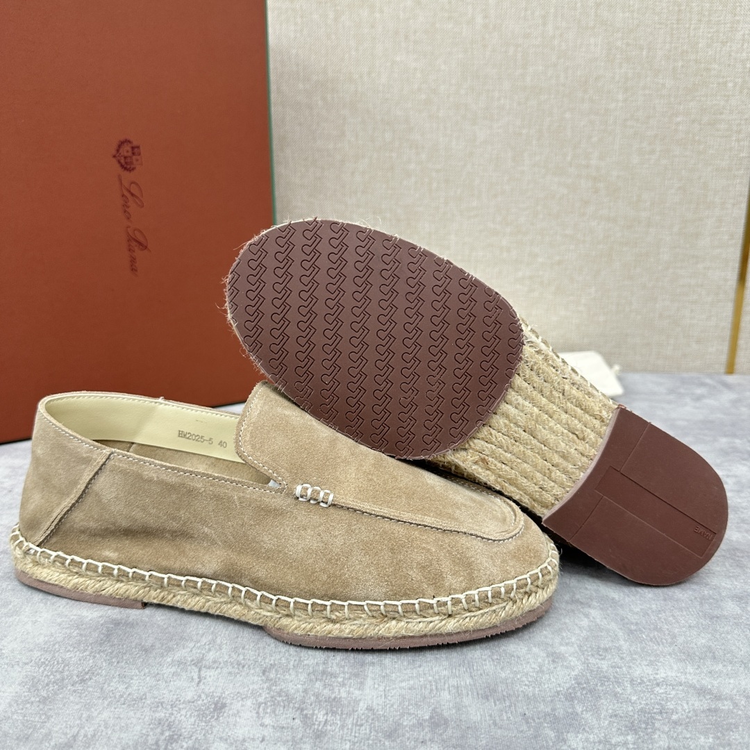 💋💍LP家新品 Loro Pian* 诺悠*翩雅 休闲一脚蹬乐福鞋男士渔夫鞋 选用磨砂牛皮手