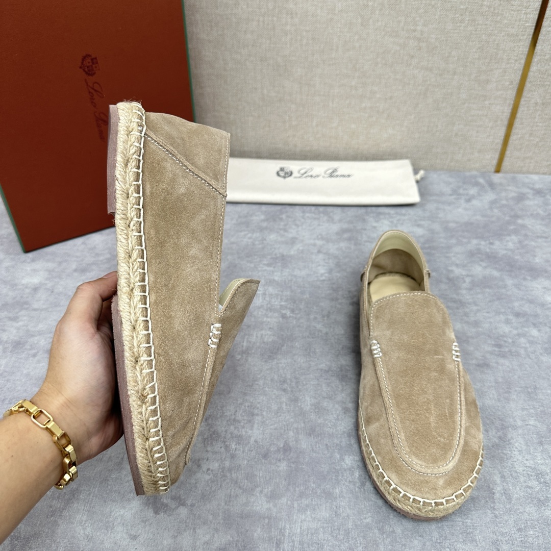 💋💍LP家新品 Loro Pian* 诺悠*翩雅 休闲一脚蹬乐福鞋男士渔夫鞋 选用磨砂牛皮手