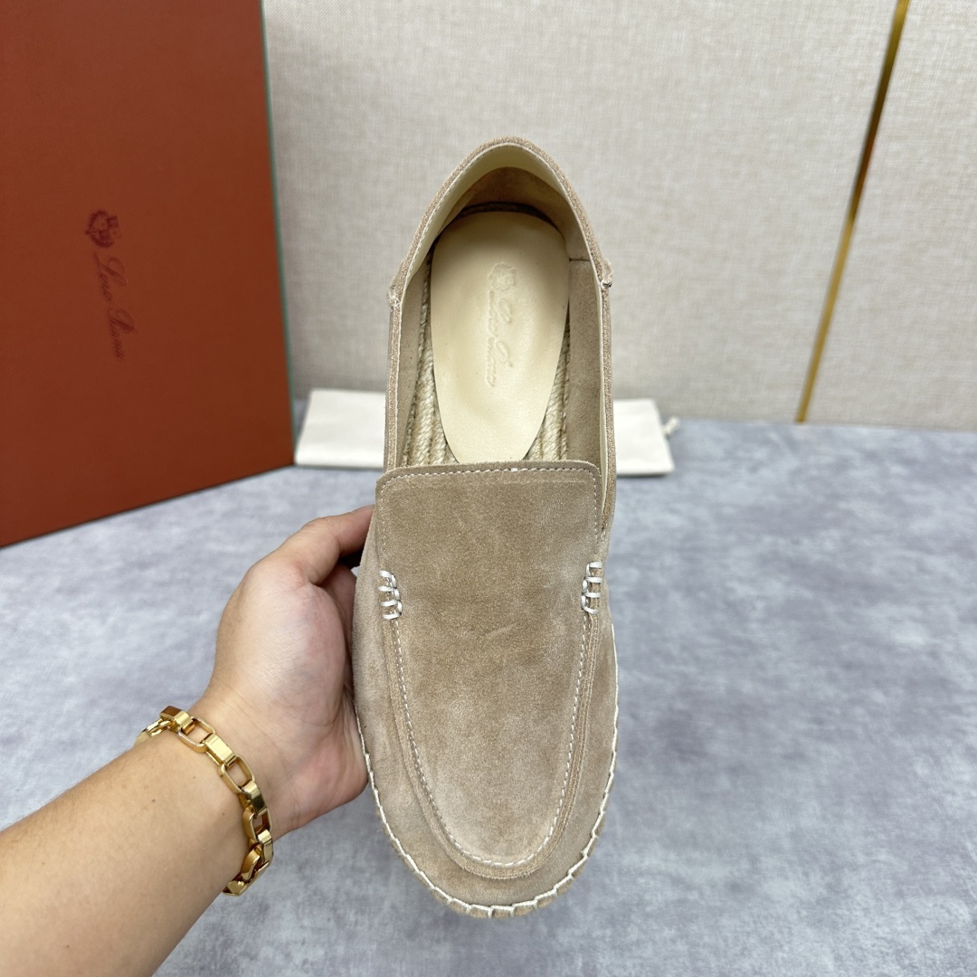 💋💍LP家新品 Loro Pian* 诺悠*翩雅 休闲一脚蹬乐福鞋男士渔夫鞋 选用磨砂牛皮手