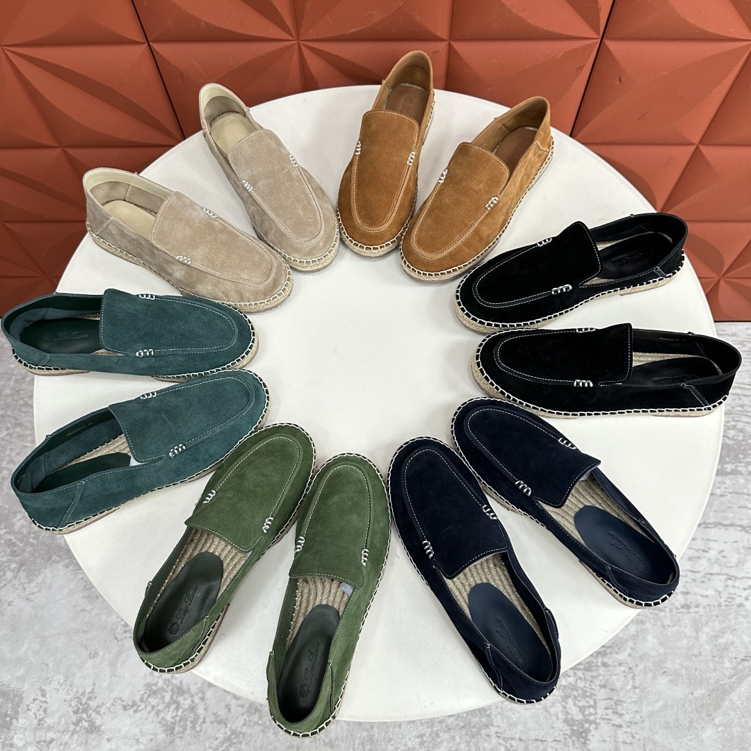 💋💍LP家新品 Loro Pian* 诺悠*翩雅 休闲一脚蹬乐福鞋男士渔夫鞋 选用磨砂牛皮手