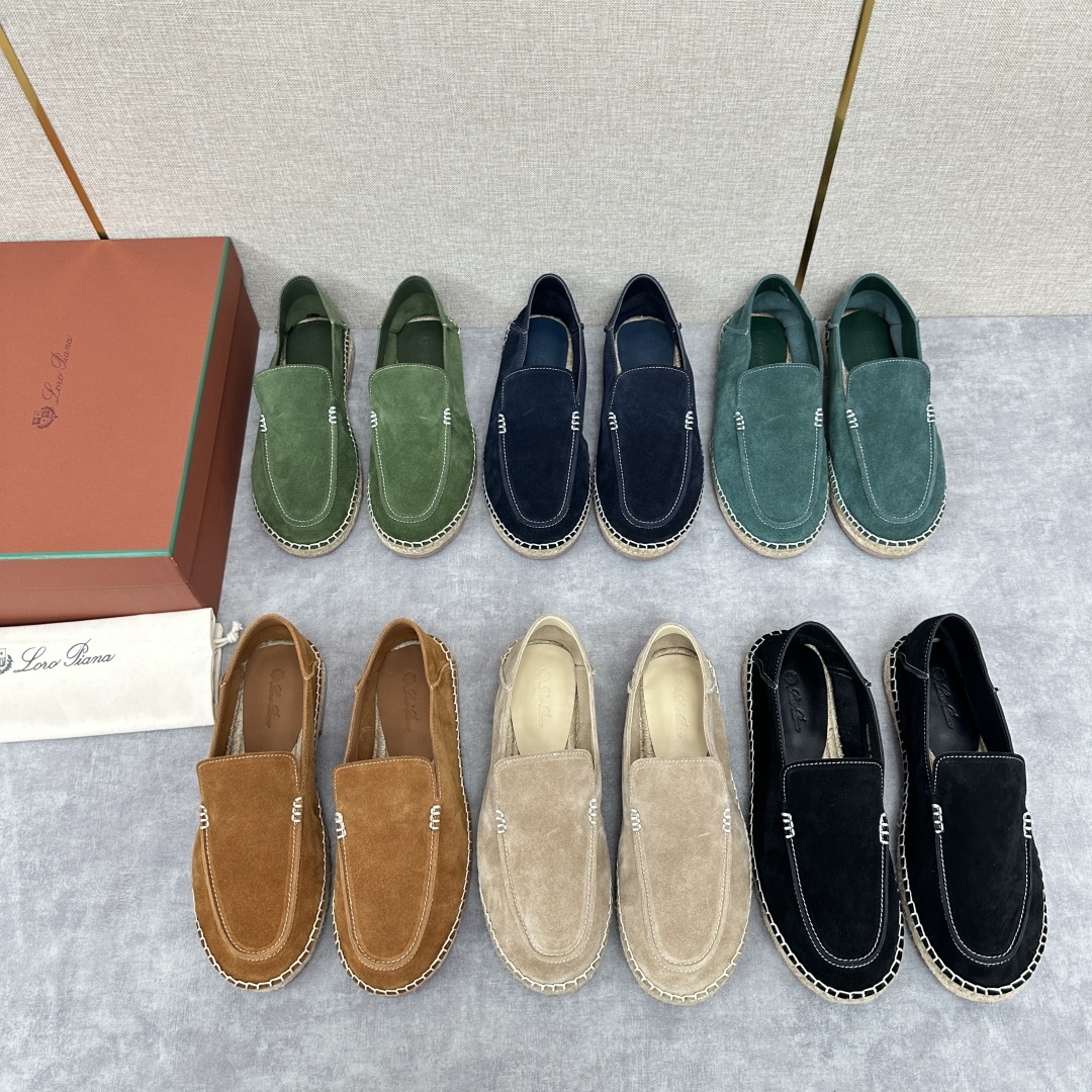 💋💍LP家新品 Loro Pian* 诺悠*翩雅 休闲一脚蹬乐福鞋男士渔夫鞋 选用磨砂牛皮手