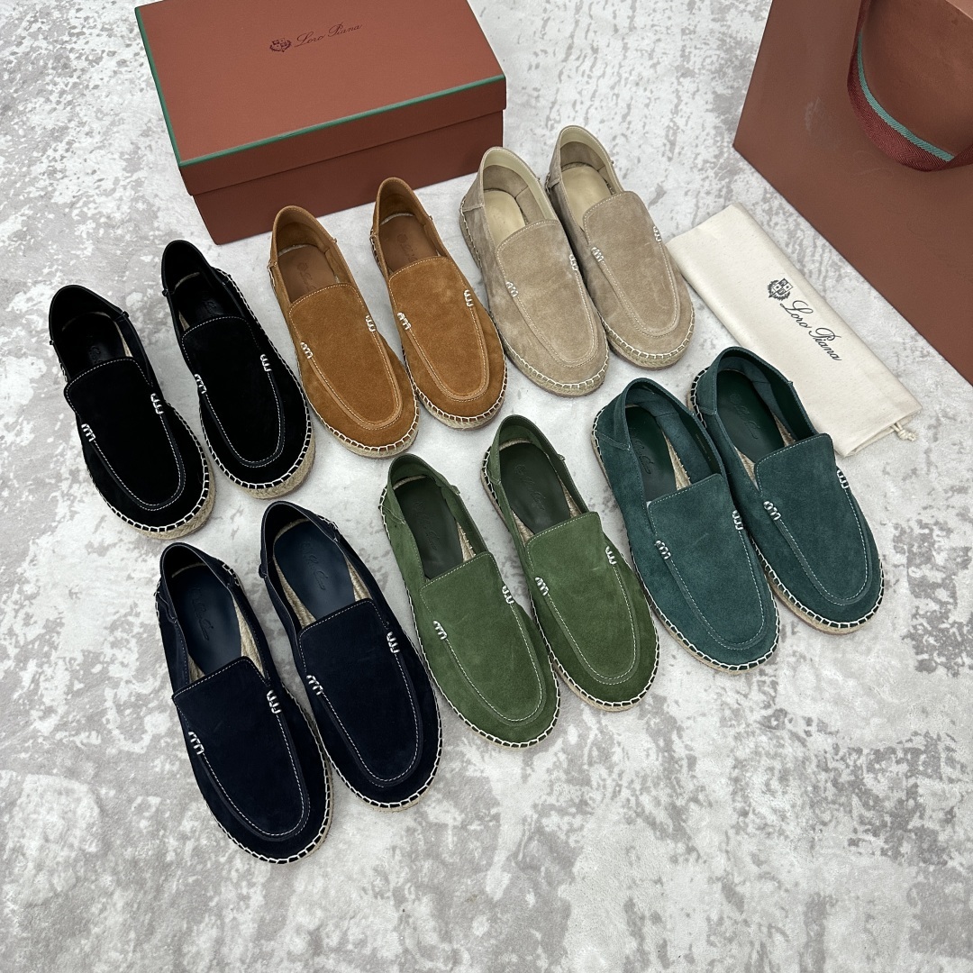 💋💍LP家新品 Loro Pian* 诺悠*翩雅 休闲一脚蹬乐福鞋男士渔夫鞋 选用磨砂牛皮手