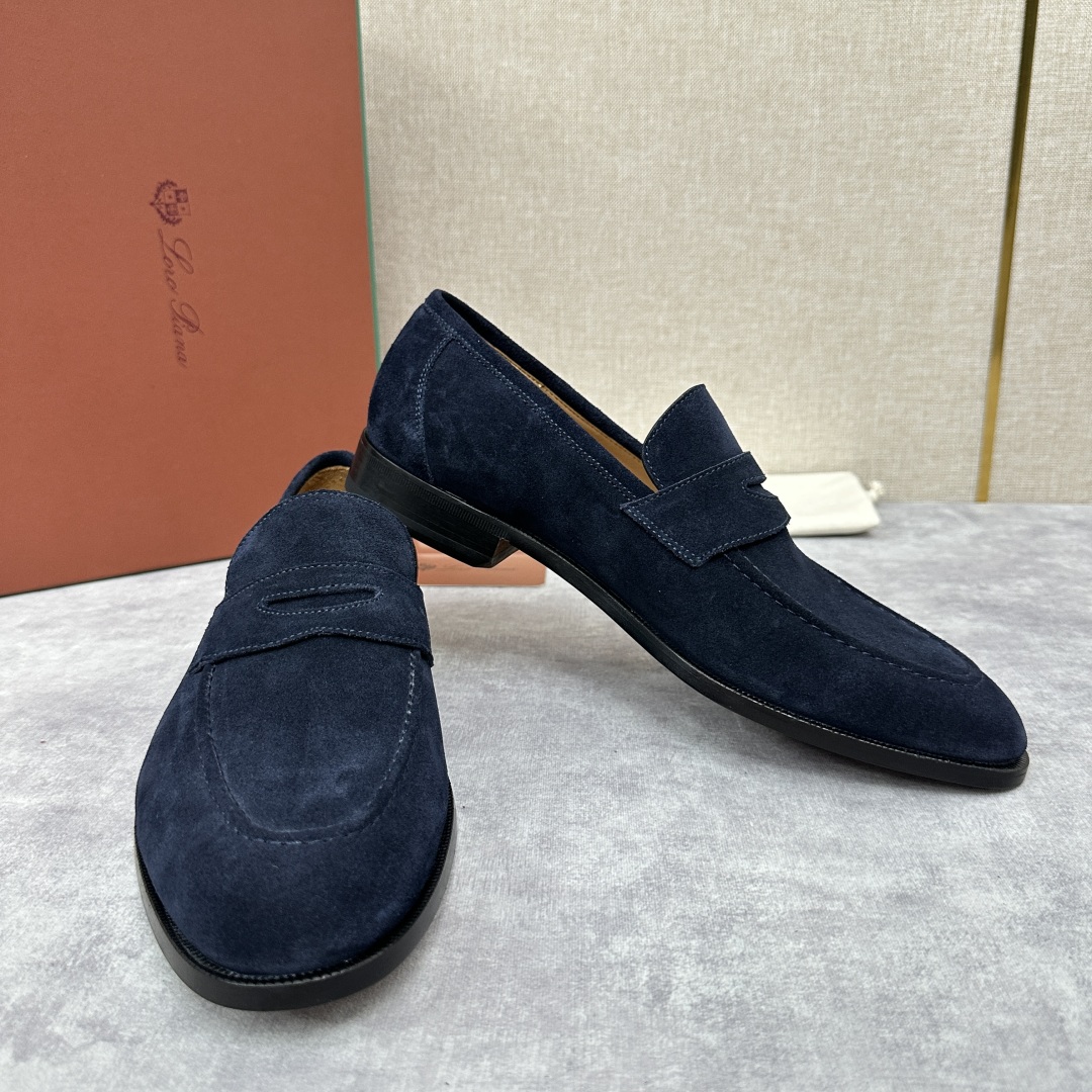 💋💍LP家新品    Loro Pian*  诺悠*翩雅  休闲一脚蹬乐福皮鞋鞋  选用牛皮磨砂牛皮打造