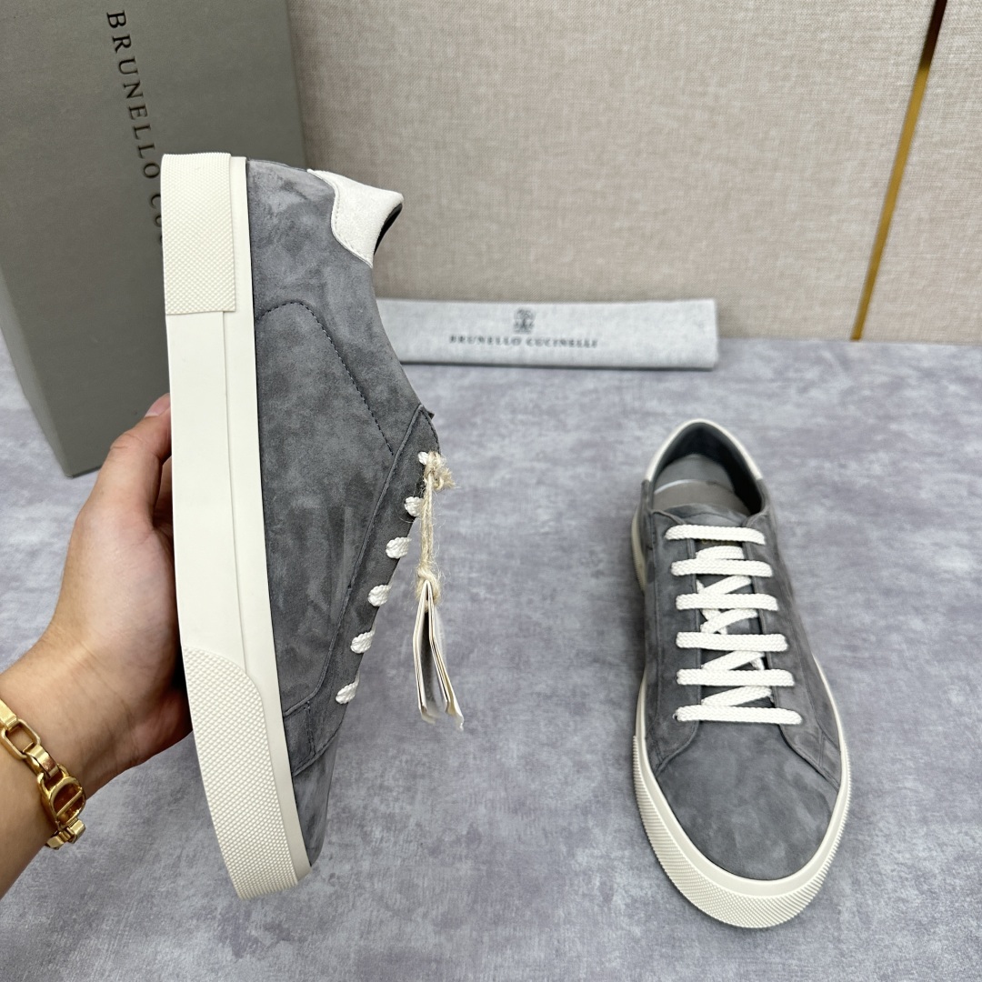 💋💍BC家 Brunello Cucinell* 绒面革胶底鞋 官方 9,900 新品男款休