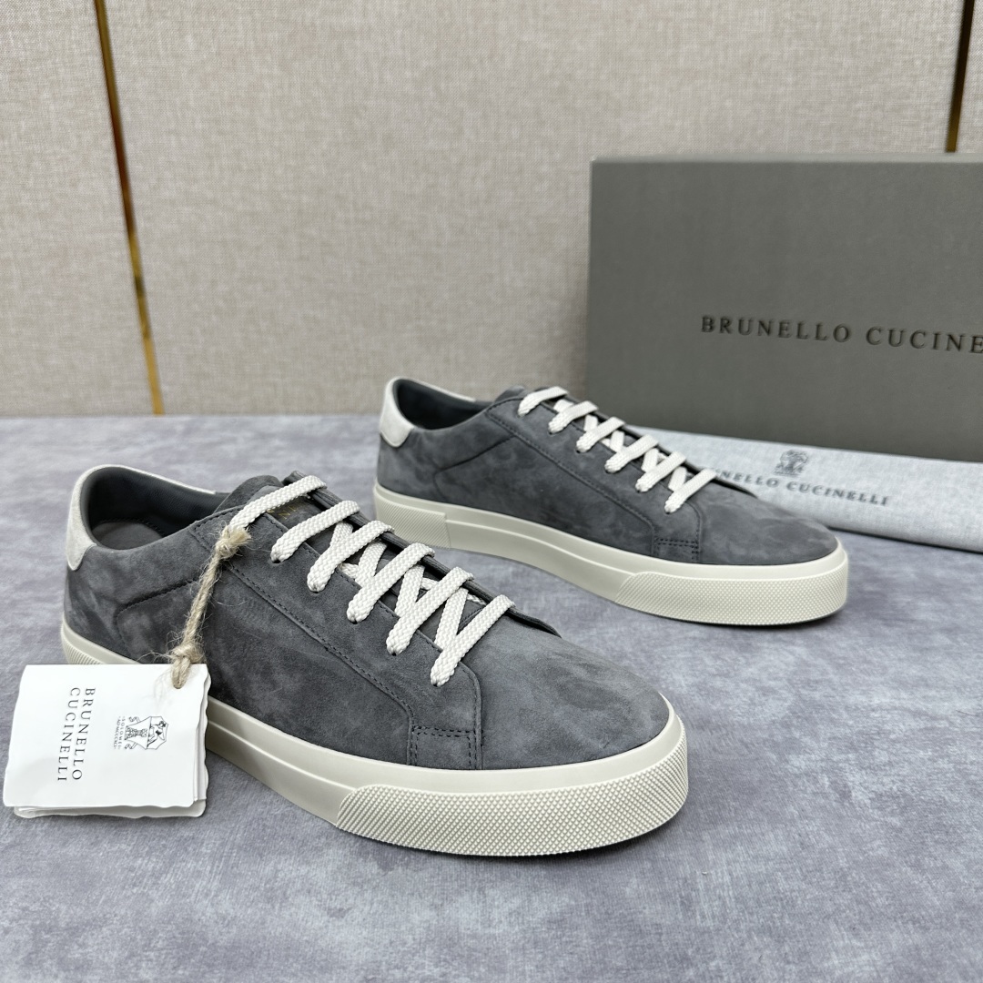 💋💍BC家 Brunello Cucinell* 绒面革胶底鞋 官方 9,900 新品男款休