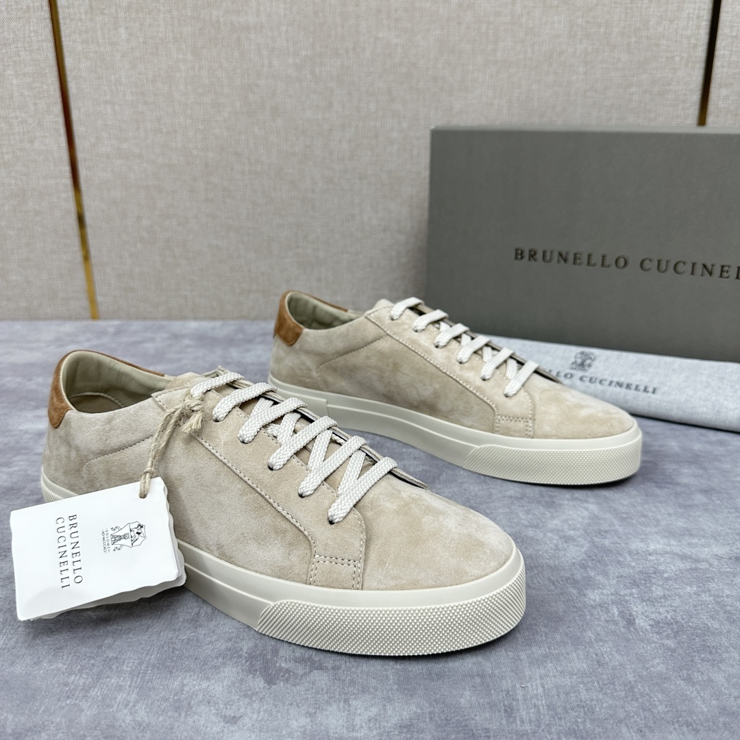 💋💍BC家 Brunello Cucinell* 绒面革胶底鞋 官方 9,900 新品男款休