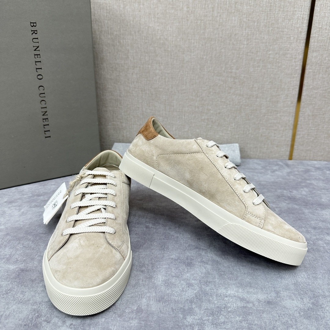 💋💍BC家 Brunello Cucinell* 绒面革胶底鞋 官方 9,900 新品男款休