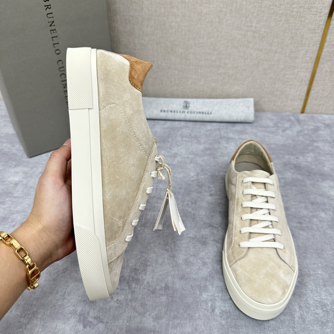 💋💍BC家 Brunello Cucinell* 绒面革胶底鞋 官方 9,900 新品男款休