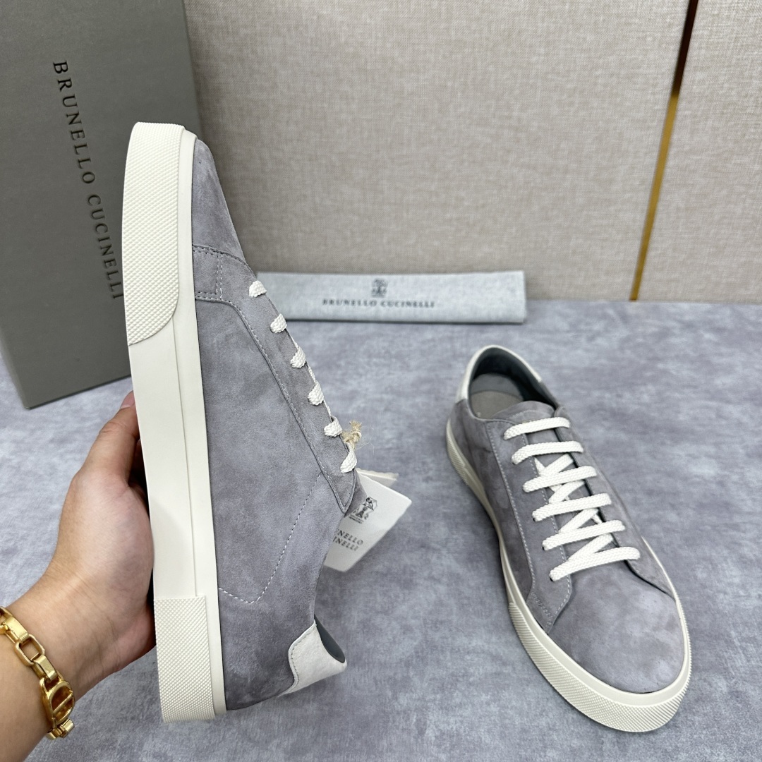 💋💍BC家 Brunello Cucinell* 绒面革胶底鞋 官方 9,900 新品男款休