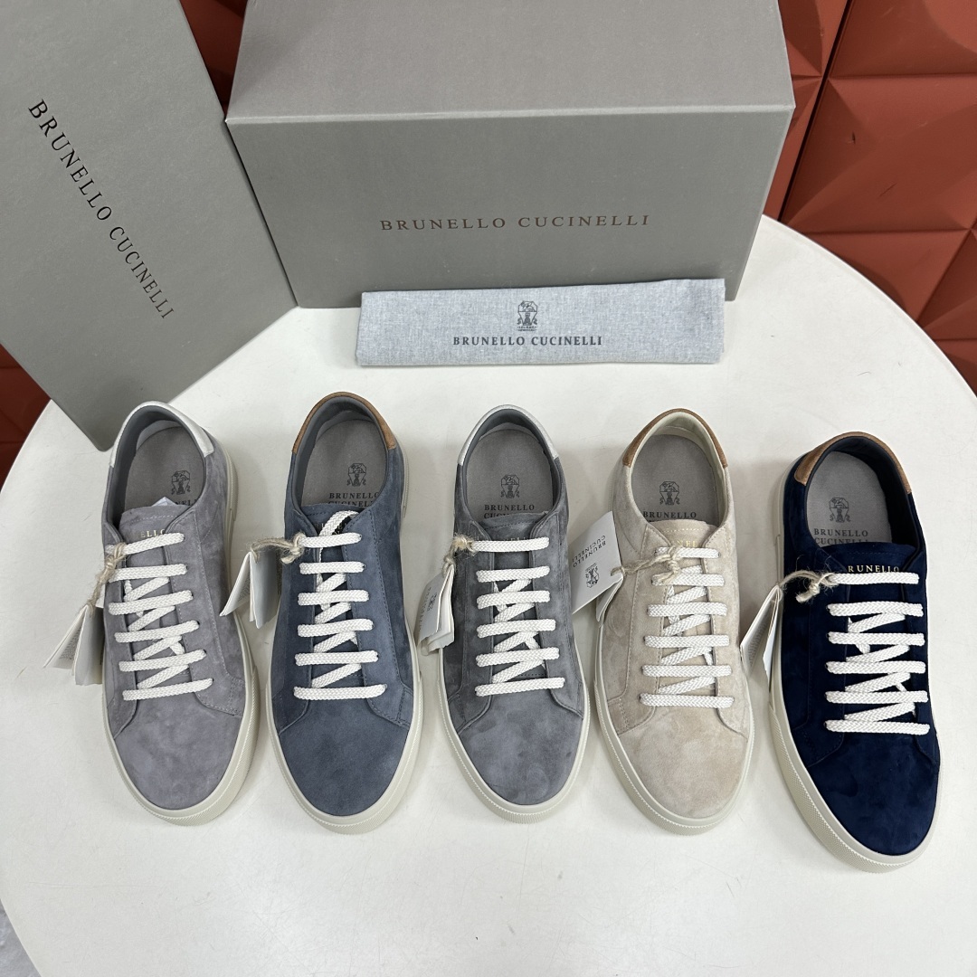 💋💍BC家 Brunello Cucinell* 绒面革胶底鞋 官方 9,900 新品男款休