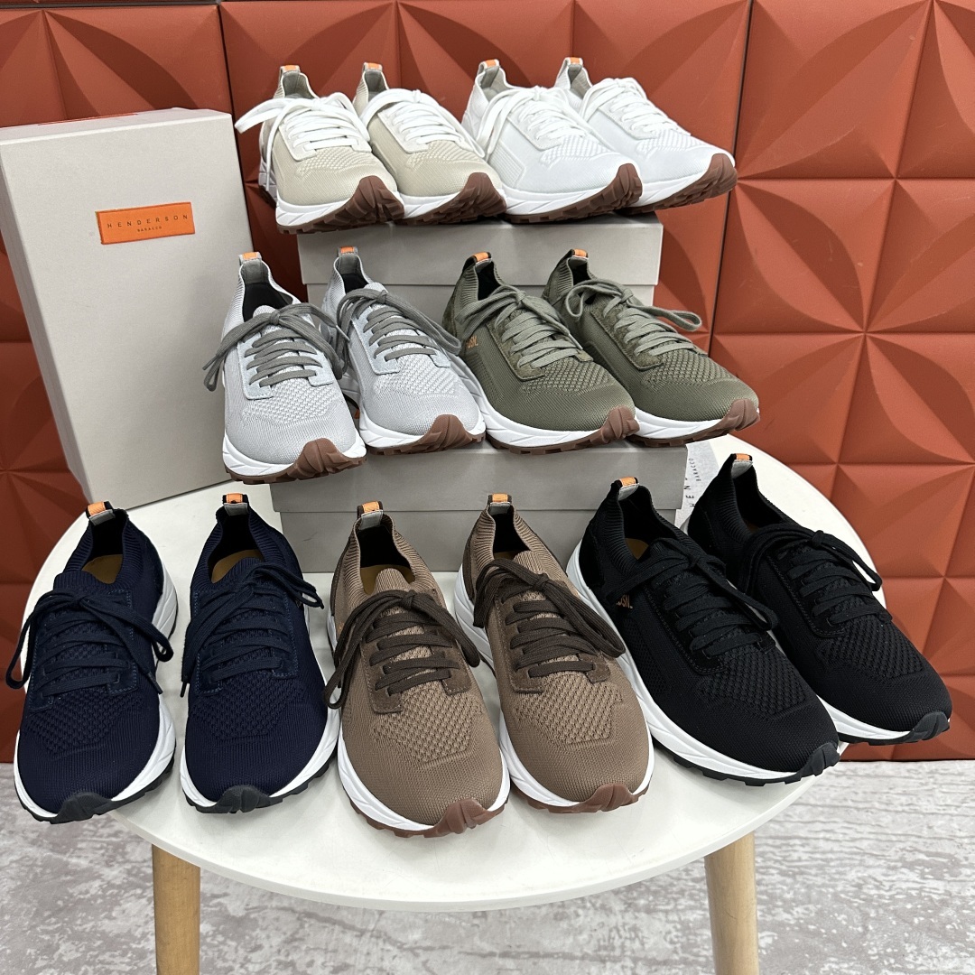 💋💍HDSN 家 Henderson Baracc* 新品纹路厚底运动鞋上新 新款男士飞织鞋 以