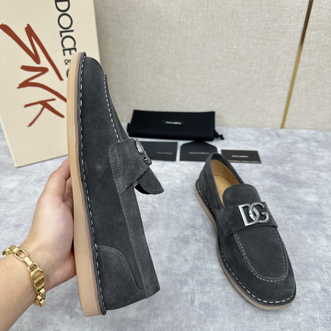 💋💍DG 家新品  牛皮莫卡辛鞋   官方  7,900  全新 New Florio 系列软质休闲乐福