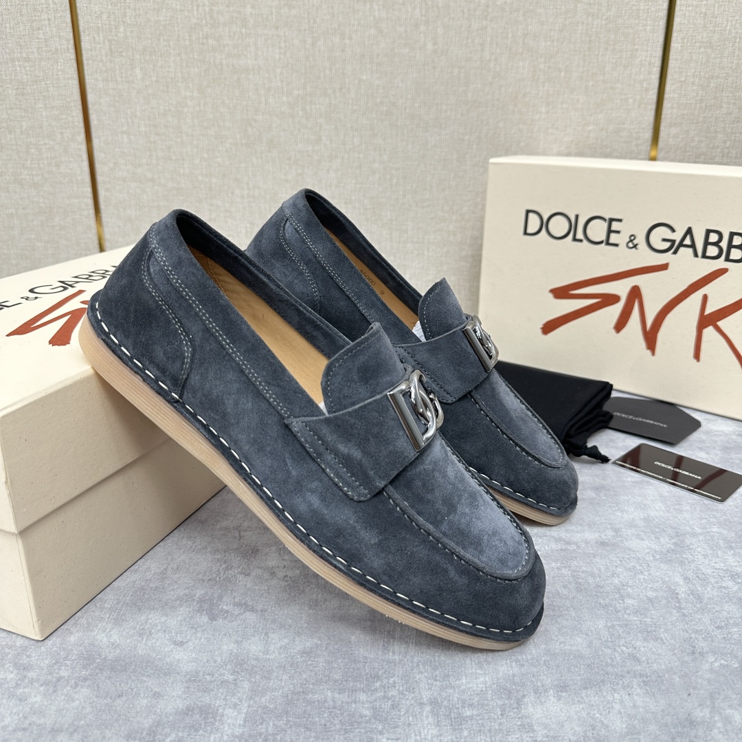 💋💍DG 家新品  牛皮莫卡辛鞋   官方  7,900  全新 New Florio 系列软质休闲乐福