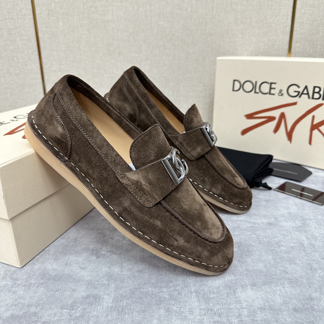 💋💍DG 家新品  牛皮莫卡辛鞋   官方  7,900  全新 New Florio 系列软质休闲乐福