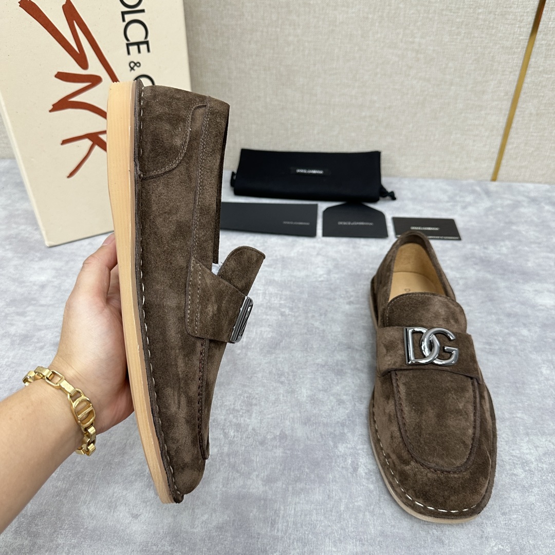 💋💍DG 家新品  牛皮莫卡辛鞋   官方  7,900  全新 New Florio 系列软质休闲乐福