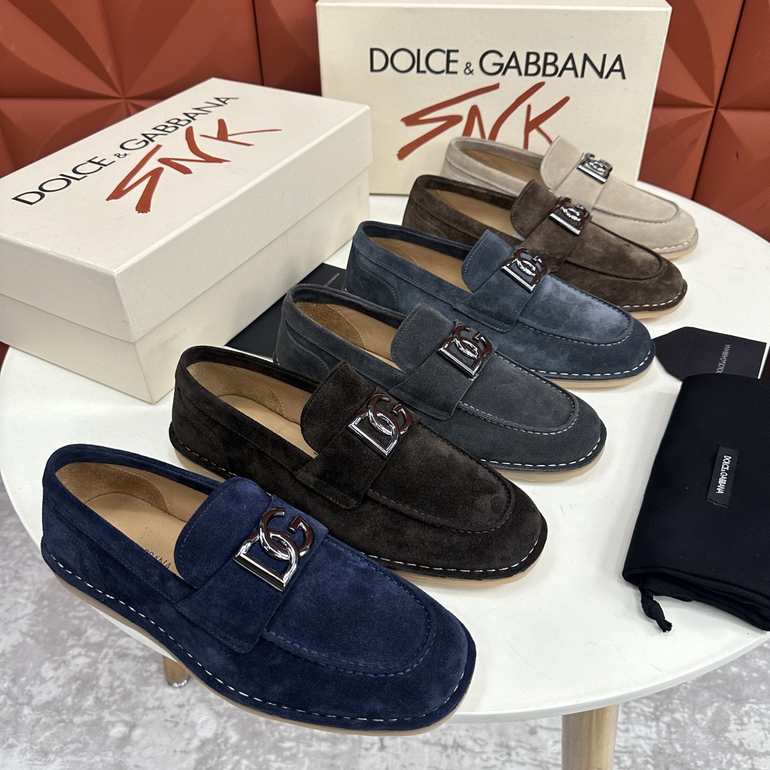 💋💍DG 家新品  牛皮莫卡辛鞋   官方  7,900  全新 New Florio 系列软质休闲乐福