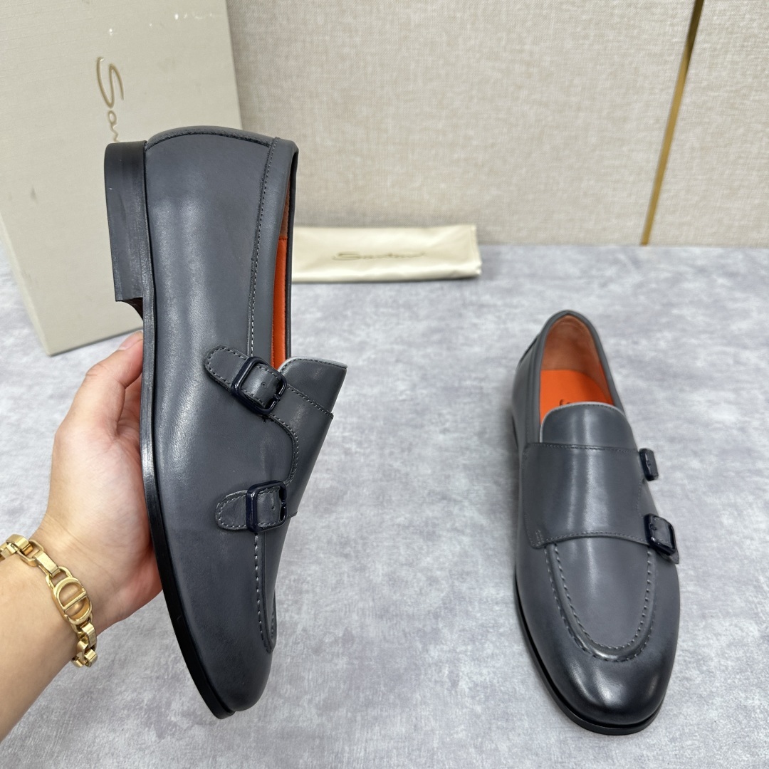 💋💍Santo*i (圣-东-尼) 男士新品 牛皮正装鞋皮鞋 意大利纯手工鞋履品牌的每一双鞋设计