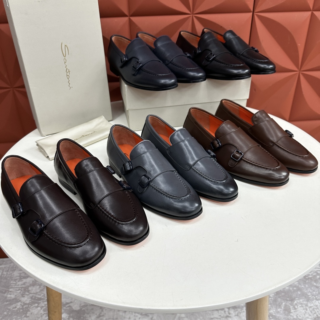 💋💍Santo*i (圣-东-尼) 男士新品 牛皮正装鞋皮鞋 意大利纯手工鞋履品牌的每一双鞋设计