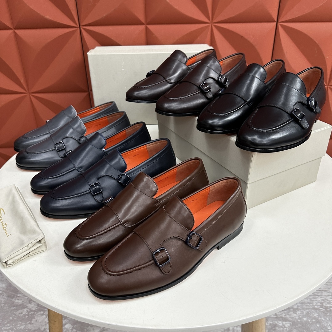 💋💍Santo*i (圣-东-尼) 男士新品 牛皮正装鞋皮鞋 意大利纯手工鞋履品牌的每一双鞋设计